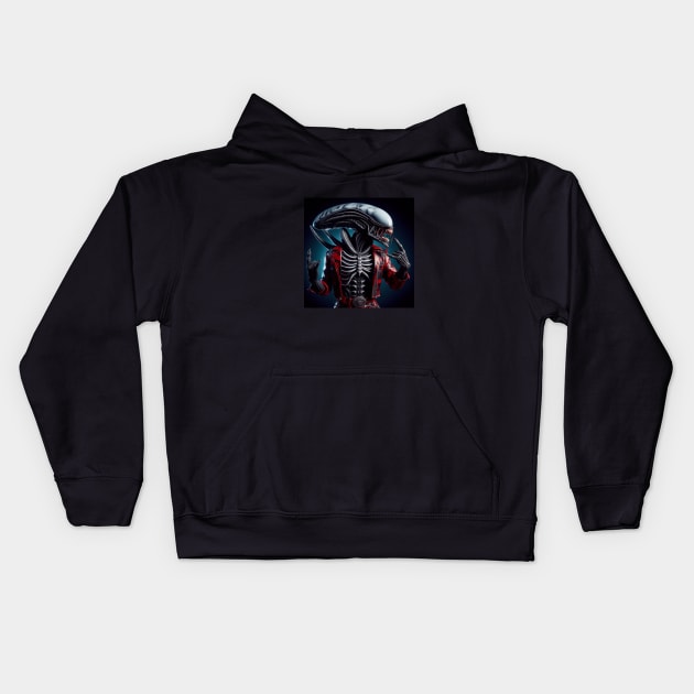 Hardrock Xenomorph Kids Hoodie by nerd.collect